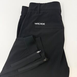 Macade Golf Mens Size 30 Regular Black Slim Fit Zipper Ankle Technical Pants